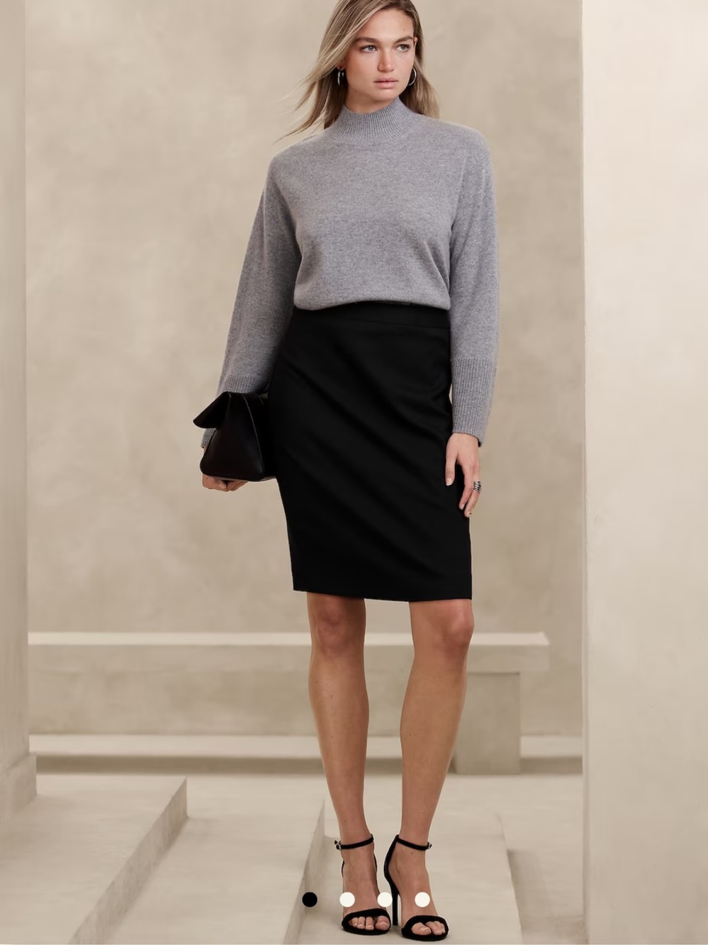 NWT Banana Republic Factory Stretch Core High Waist Pencil Skirt Black Size 4